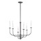 Maxim Wesley 6-Light Chandelier 10326BKSN - alternate 1